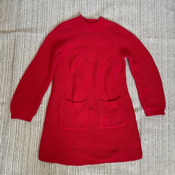 Hanna Andersson Red Pocket Sweater Dress - Picture 1 of 4